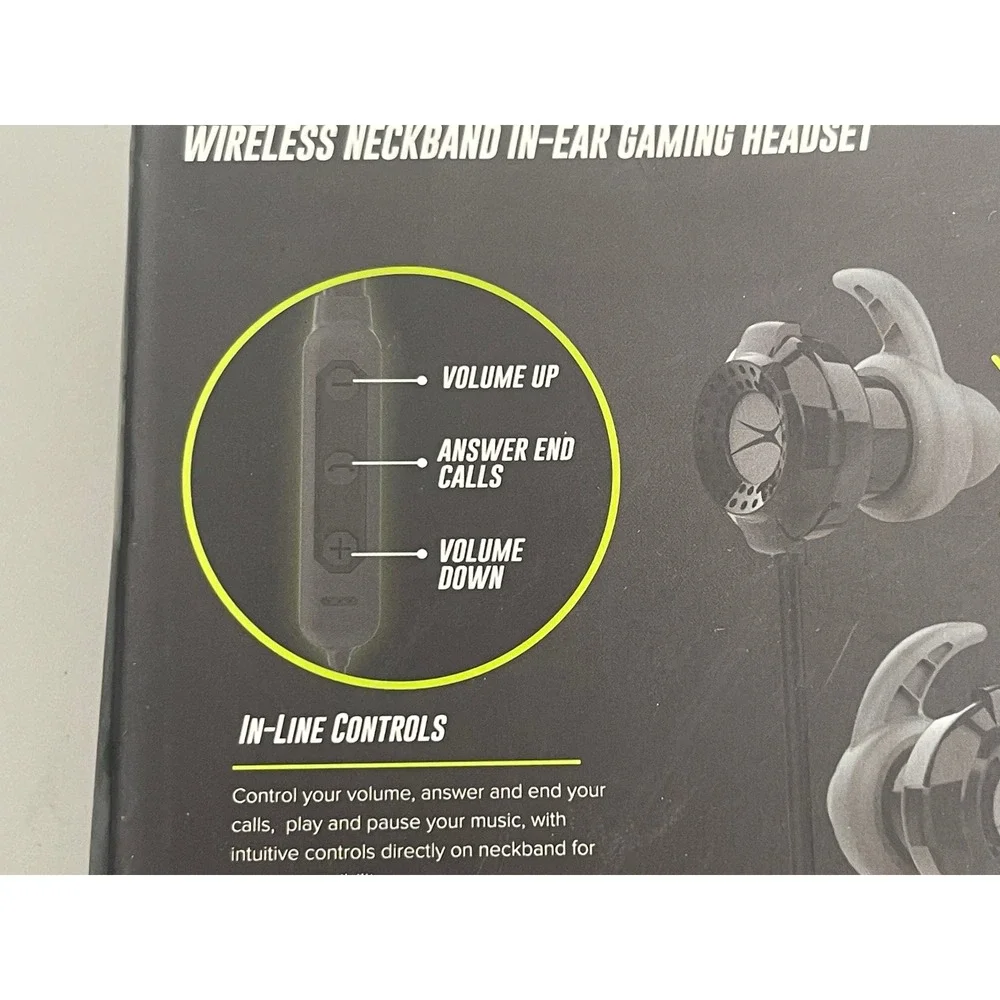 Altec Lansing Combat Buds Pro Wireless Gaming Headset Bluetooth Neckband Black